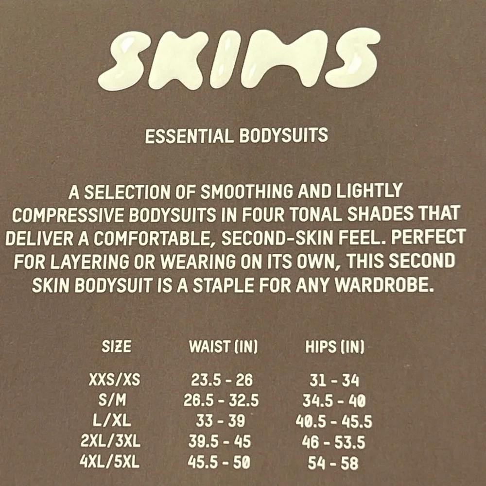 SKIMS Essential Long Sleeve Scoop‎ Bodysuit Sandstone 4X/5X